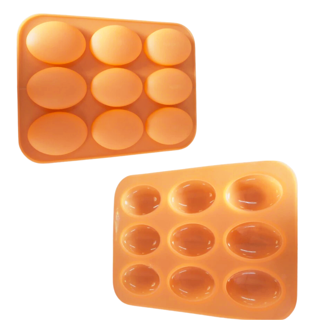 Silicone Handmade Oval Shape Soap Making Mould - 70 GM