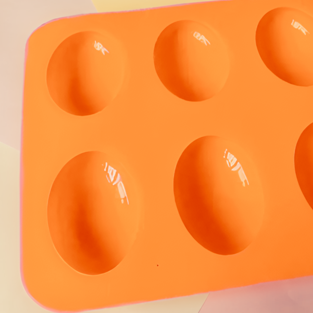 Silicone Handmade Oval Shape Soap Making Mould - 70 GM
