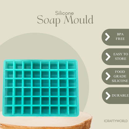 Handmade Square Shape Soap Making Mould - 70 GM