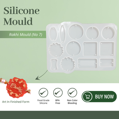 Silicone Rakhi Mould No 7