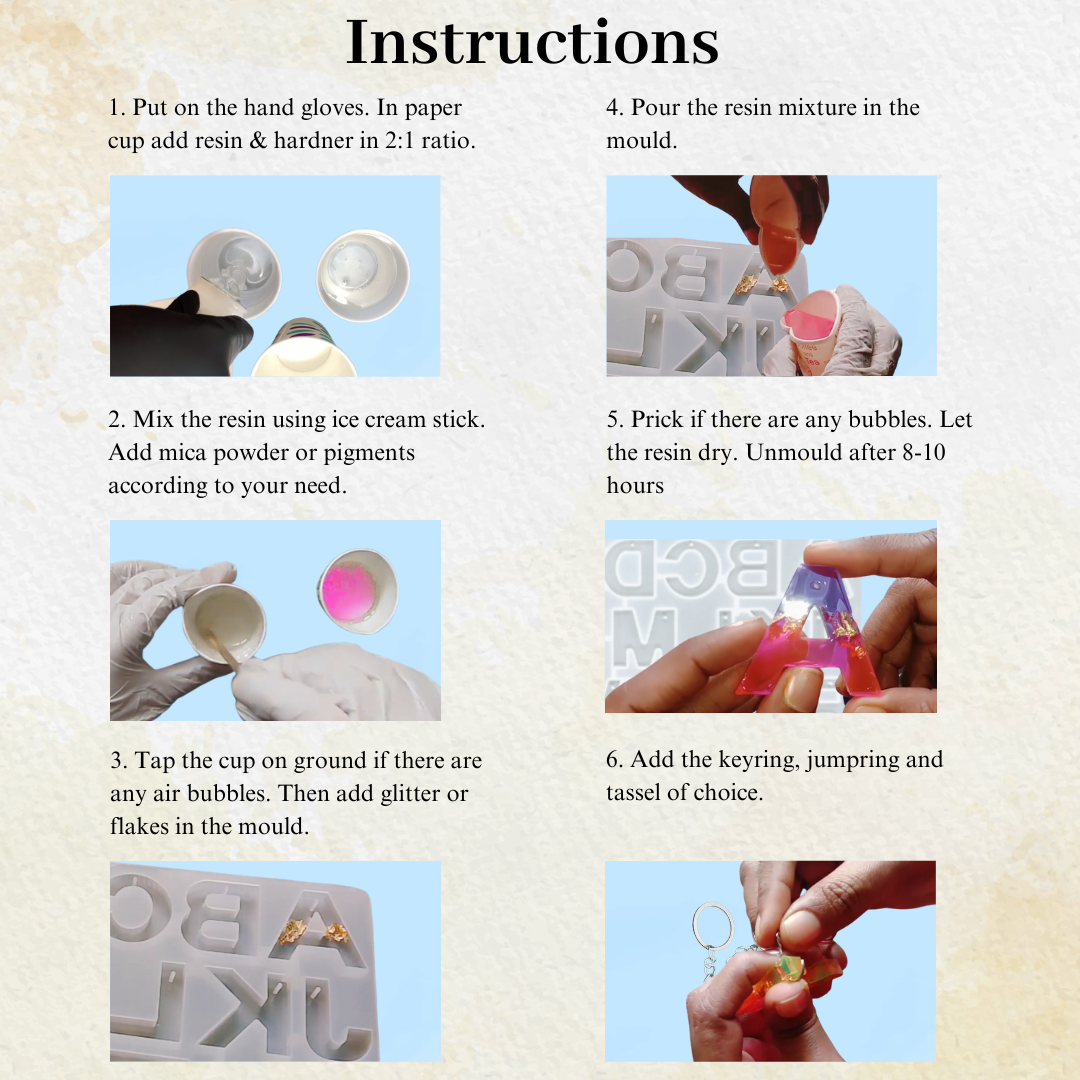 85 Pcs Resin Art Kit, Jewellery & Keychain Making Kit