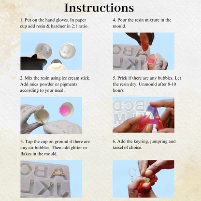 85 Pcs Resin Art Kit, Jewellery & Keychain Making Kit