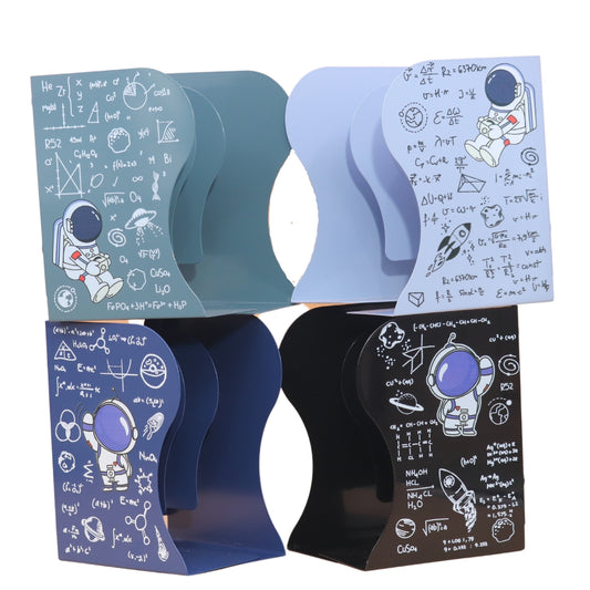 Metal Bookends Expandable Book Holder Organizer for Table (Solar System)