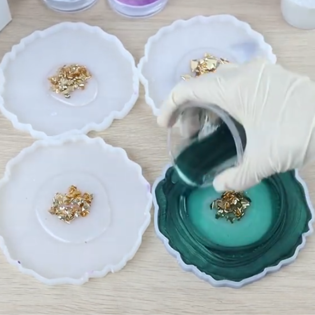 26 Pcs Epoxy Resin Art Kit, Resin Coaster Making Kit