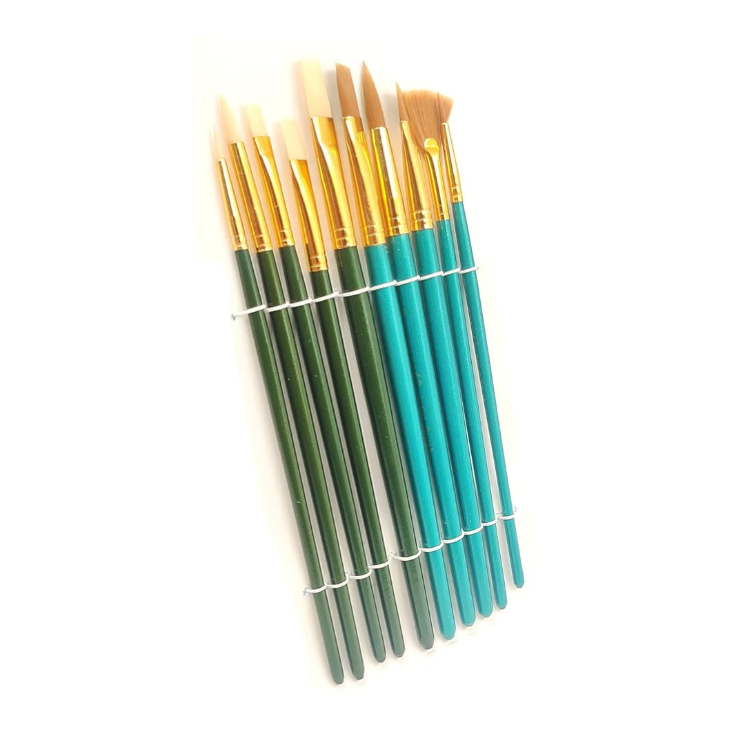 Flat & Round Paint Brush
