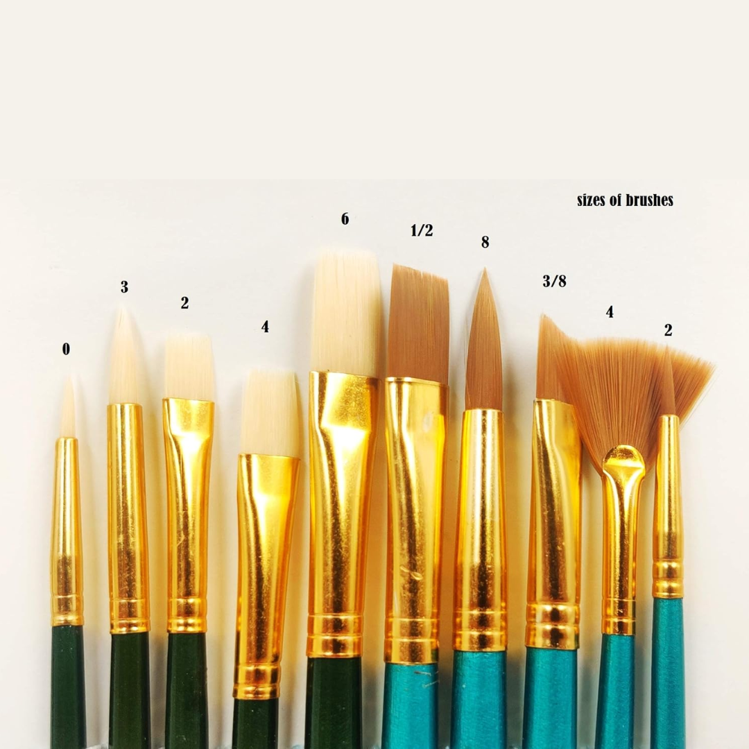 Flat & Round Paint Brush