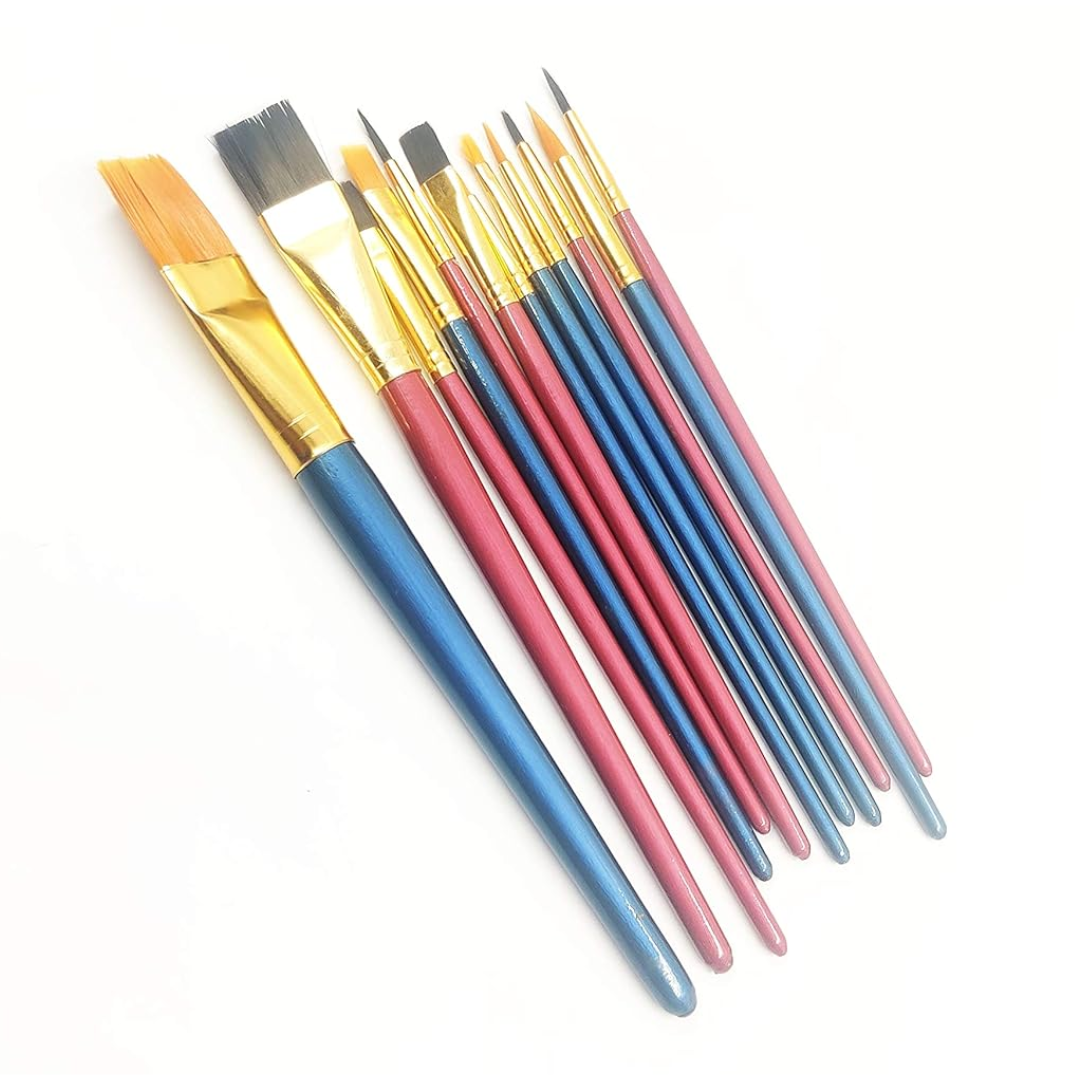 Flat & Round Paint Brush