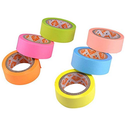 Neon Paper Tape, Set of 6