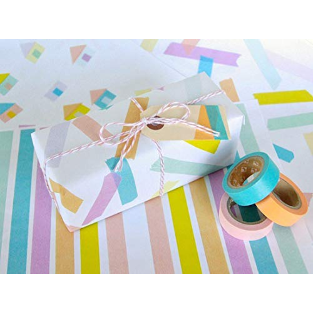 Neon Paper Tape, Set of 6