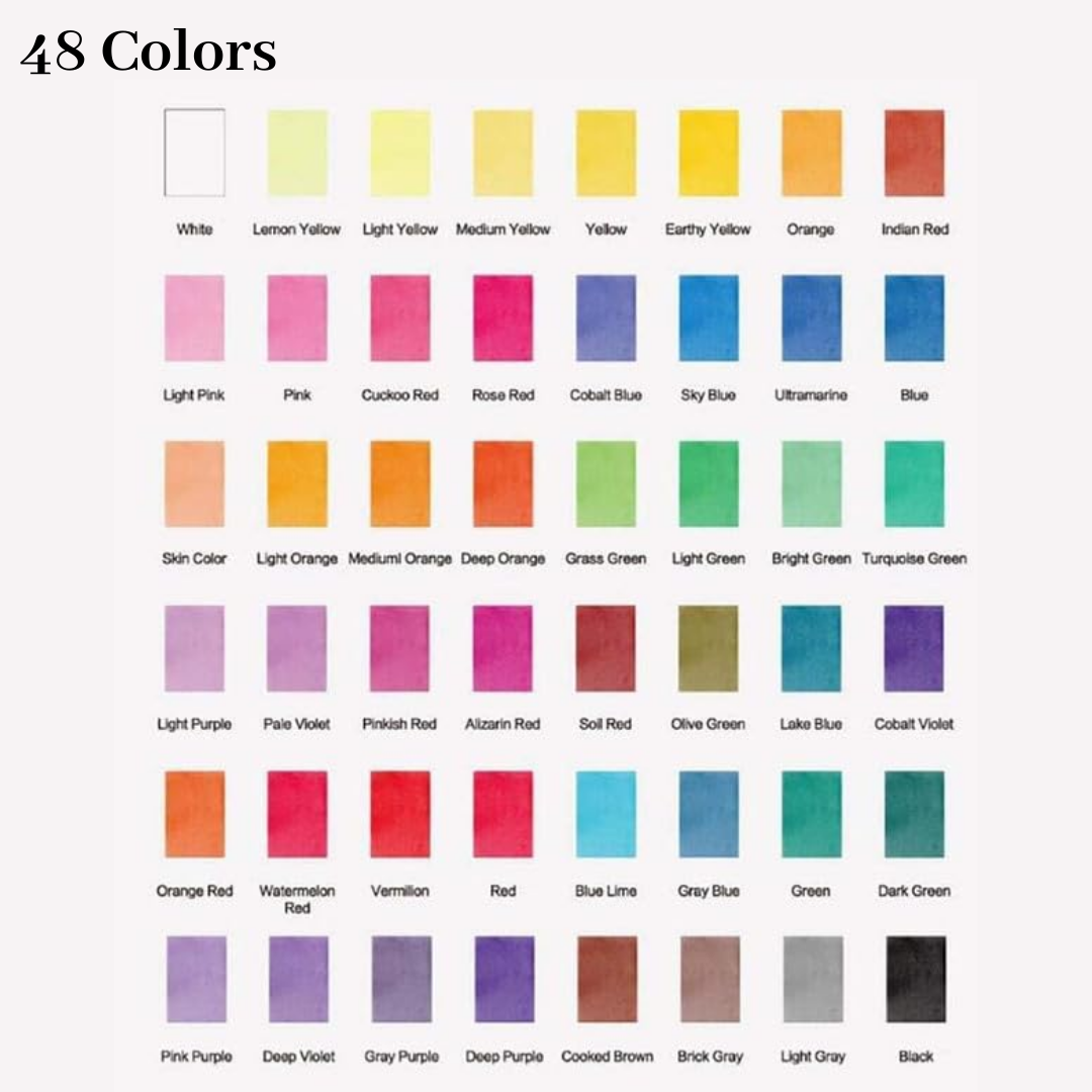 48 Shades Watercolor Paints