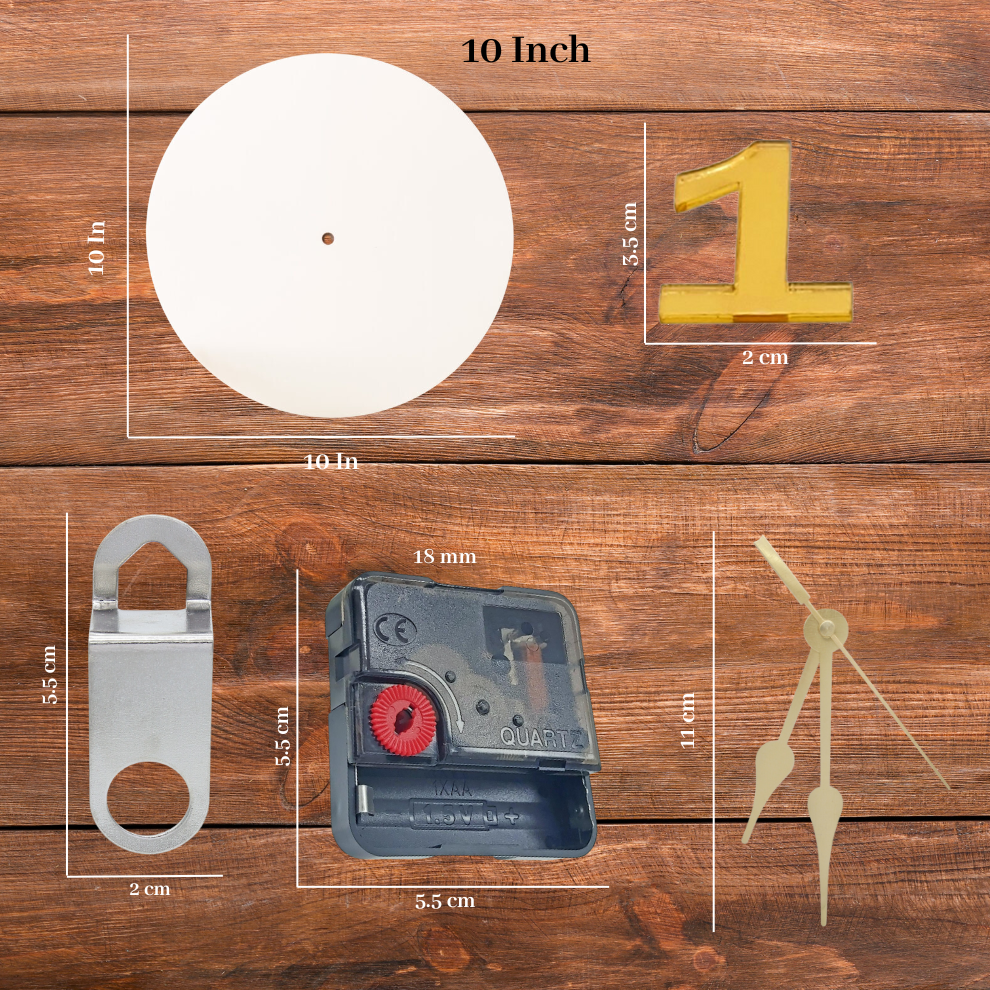 Acrylic Clock Base, Resin Clock Making Kit