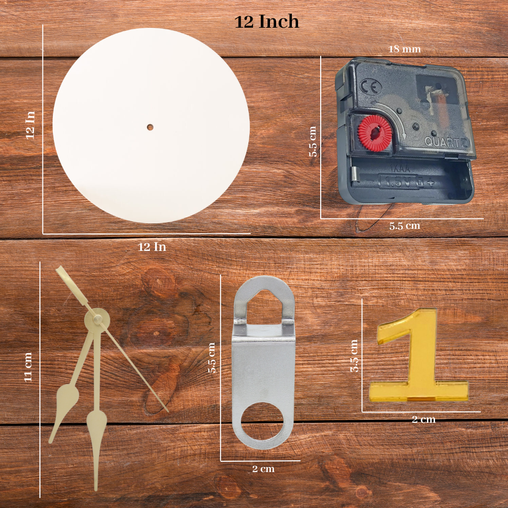 Acrylic Clock Base, Resin Clock Making Kit