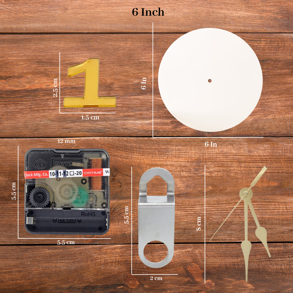 Acrylic Clock Base, Resin Clock Making Kit