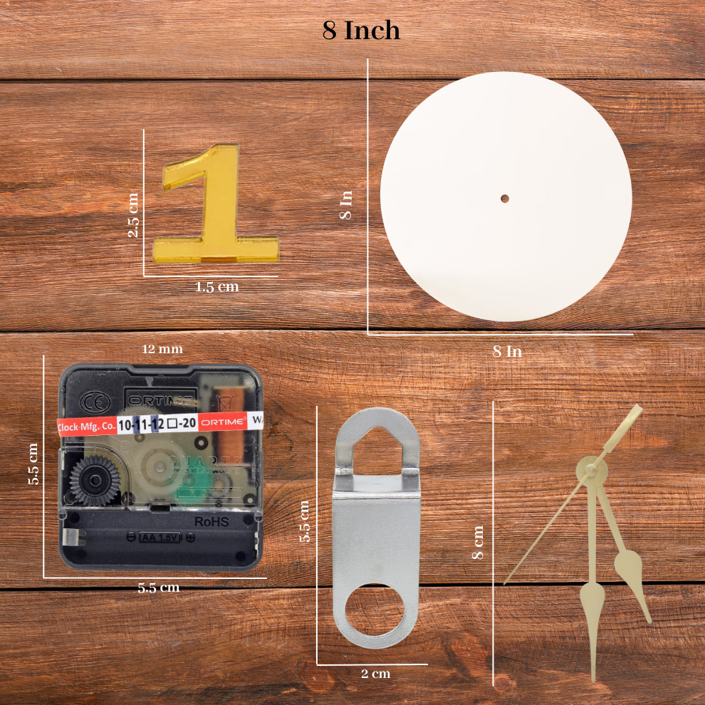 Acrylic Clock Base, Resin Clock Making Kit