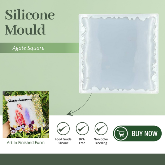 Resin Square Agate Coaster Mould