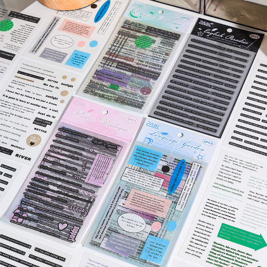 Motivational Quotes Journal Sticker, 6 Sheets