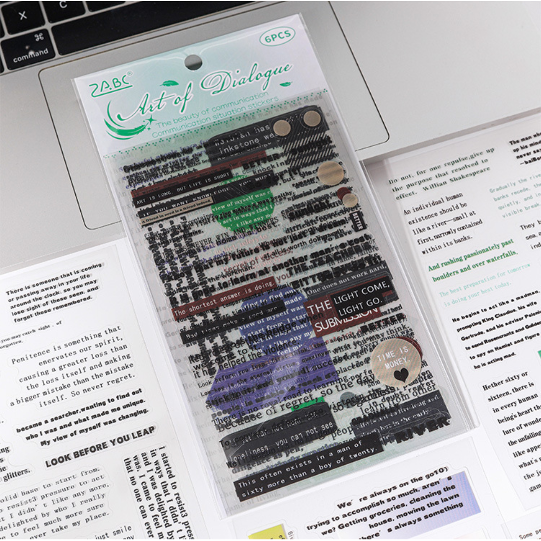 Motivational Quotes Journal Sticker, 6 Sheets