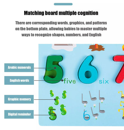 Wooden Numbers Board