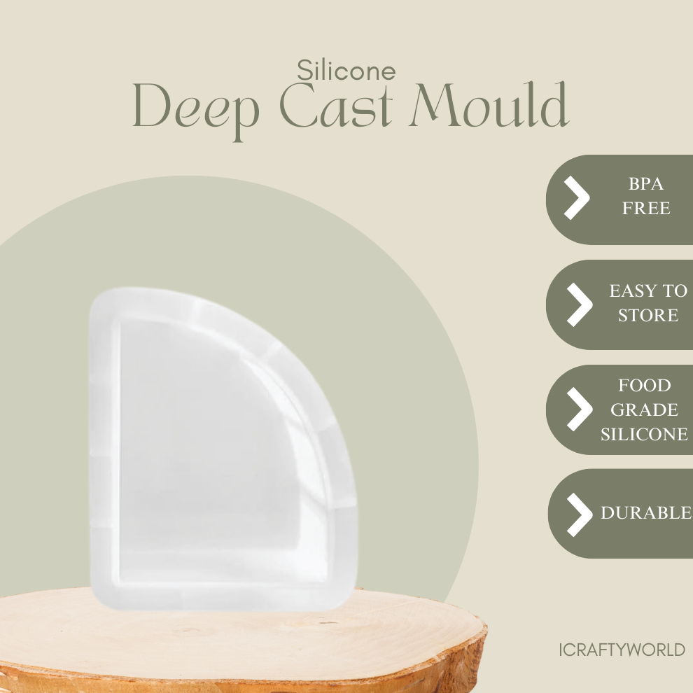 Silicone Deep Casting Resin Mould Bookend Shape 6 Inch