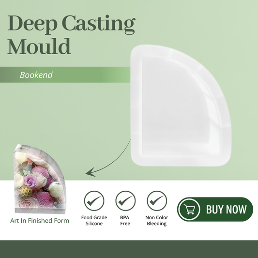 Silicone Deep Casting Resin Mould Bookend Shape 6 Inch