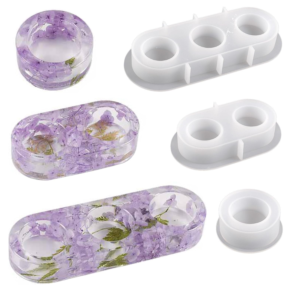 Silicone Capsule Tealight Holder Mould - 3