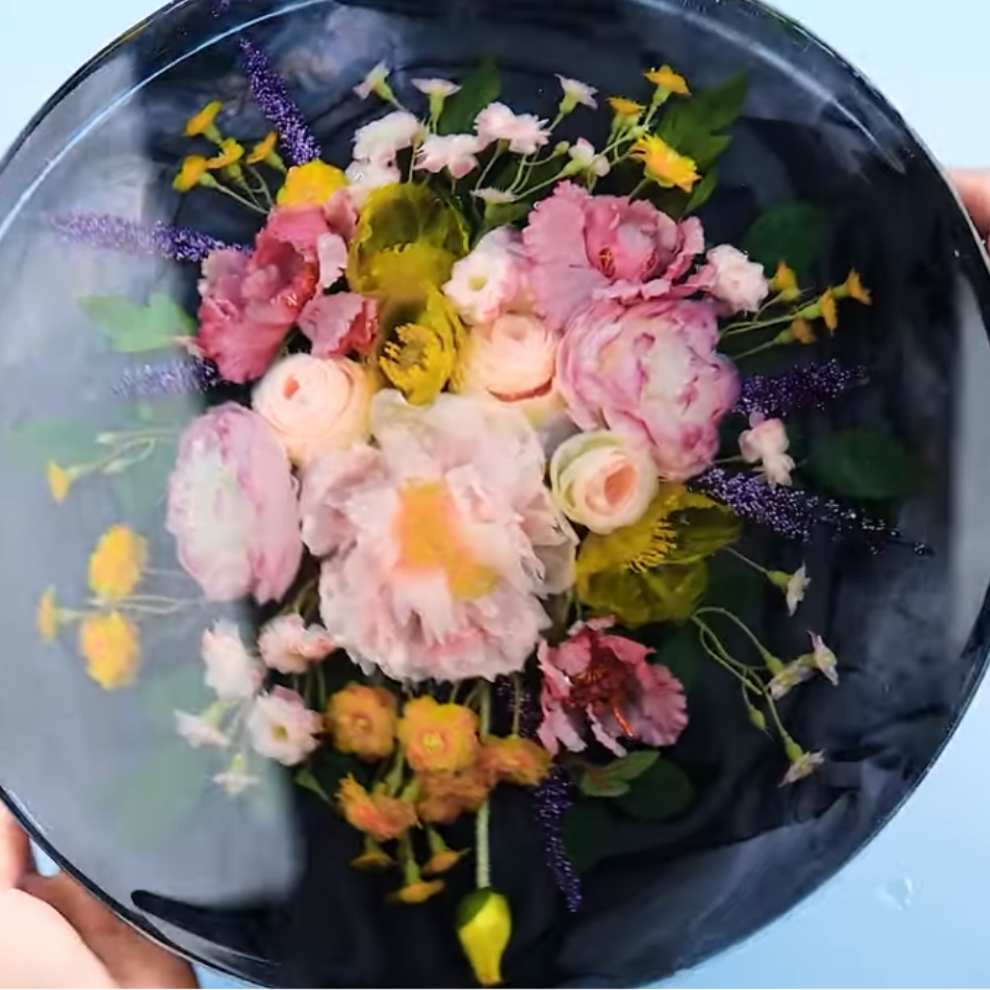 Flower Preservative Silicone Deep Casting Resin Mould Circle Shape 12 inch