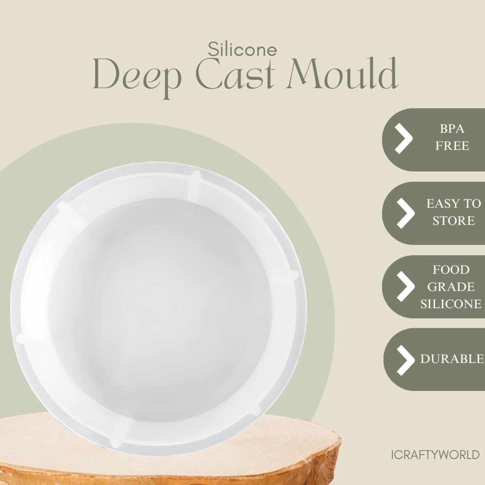 Flower Preservative Silicone Deep Casting Resin Mould Circle Shape 12 inch