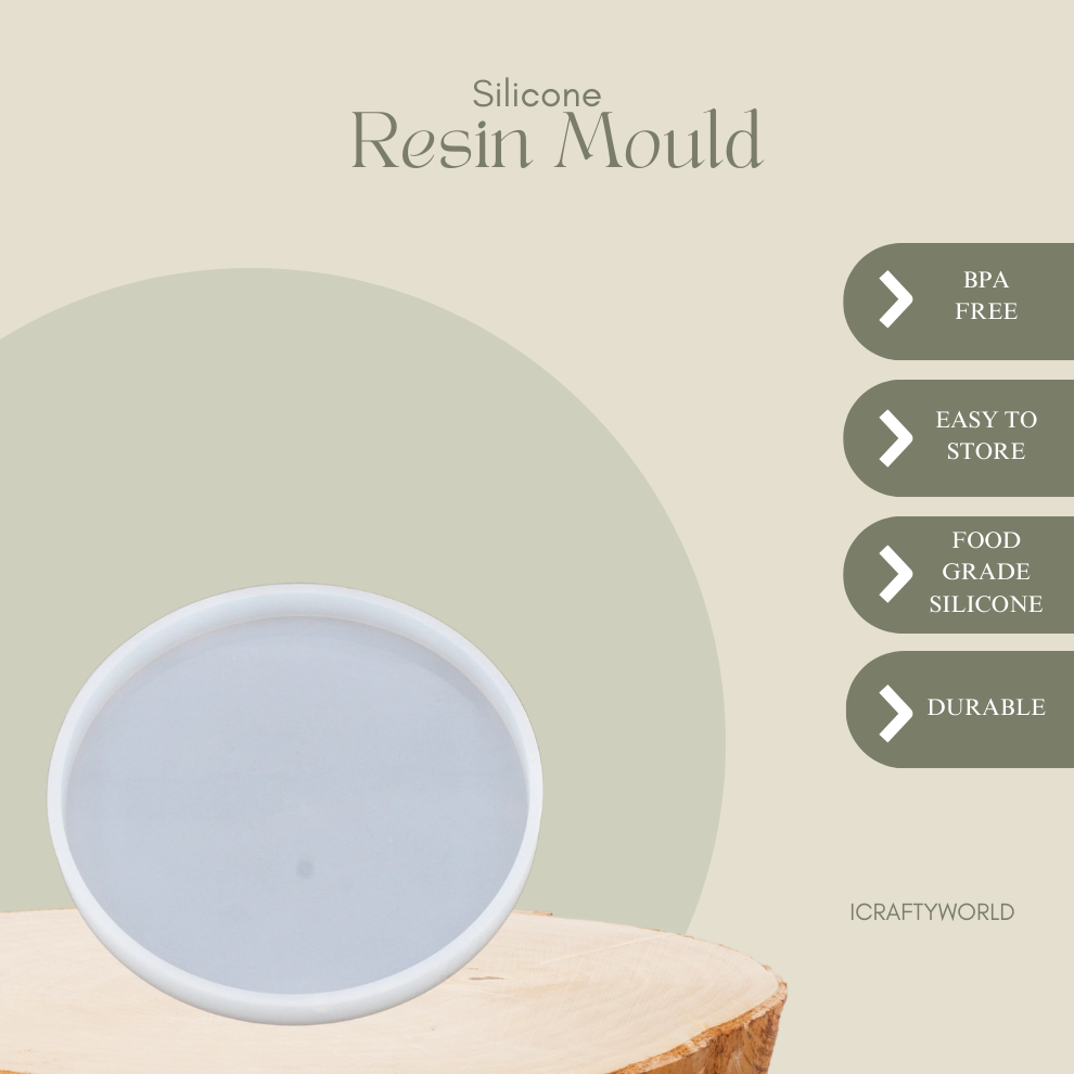 Transparent Silicone Circle Coaster Mold - 3 X 3 Inch
