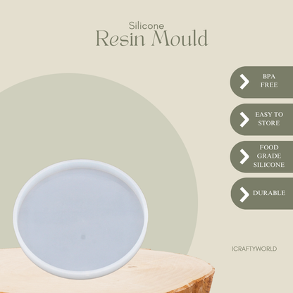 Transparent Silicone Circle Coaster Mold - 3 X 3 Inch