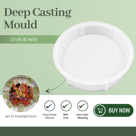 8 inch Deep Casting Resin Art Kit-Circle Shape