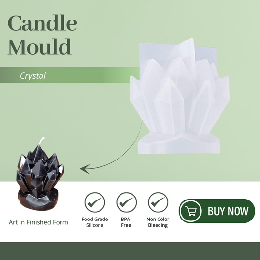 Silicone Candle Mould - Crystal Stone