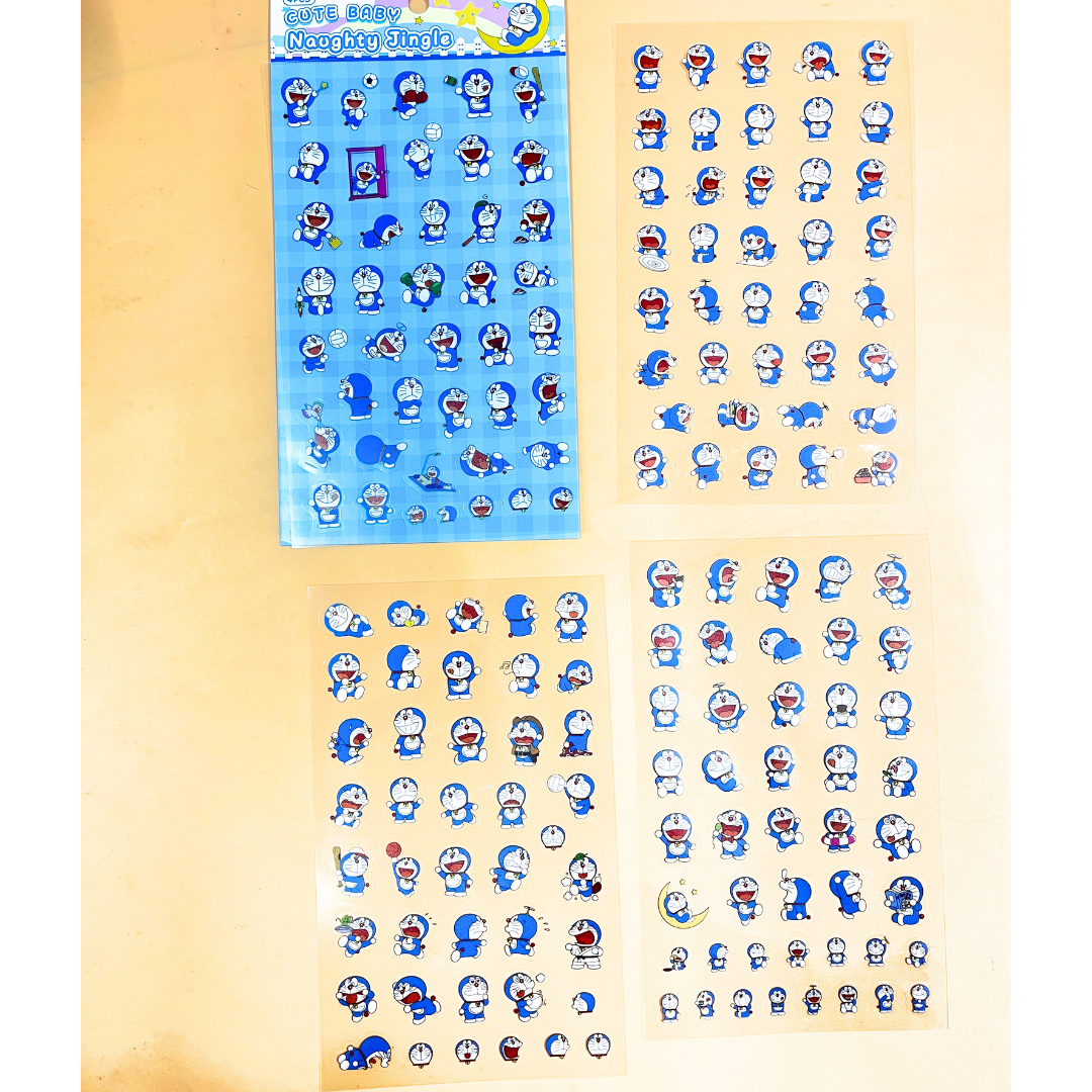 4 Sheets Sanrio Cartoon Stickers Set