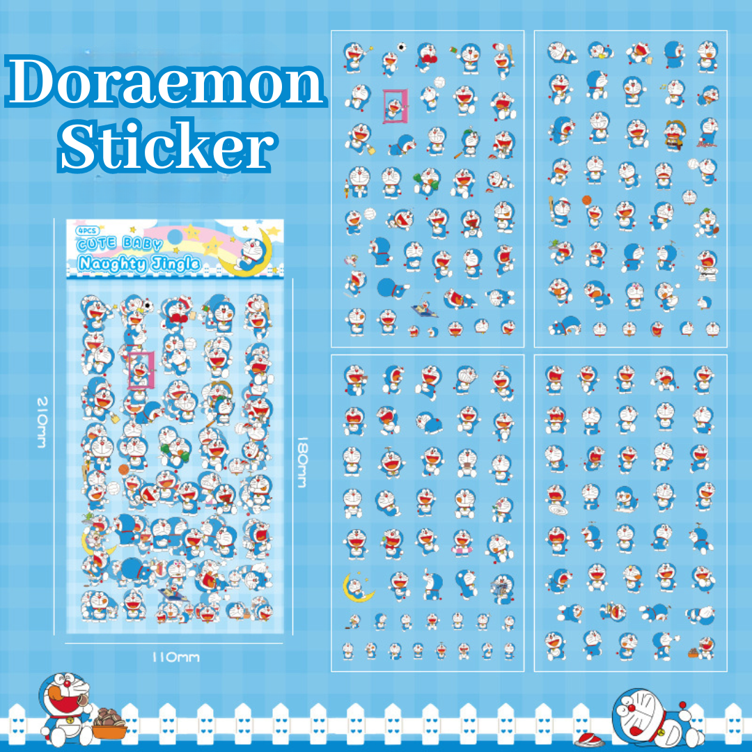 4 Sheets Sanrio Cartoon Stickers Set