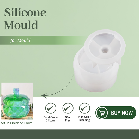 Jar Planter Mold with Lid, Druzy No 10