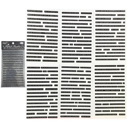Motivational Quotes Journal Sticker, 6 Sheets