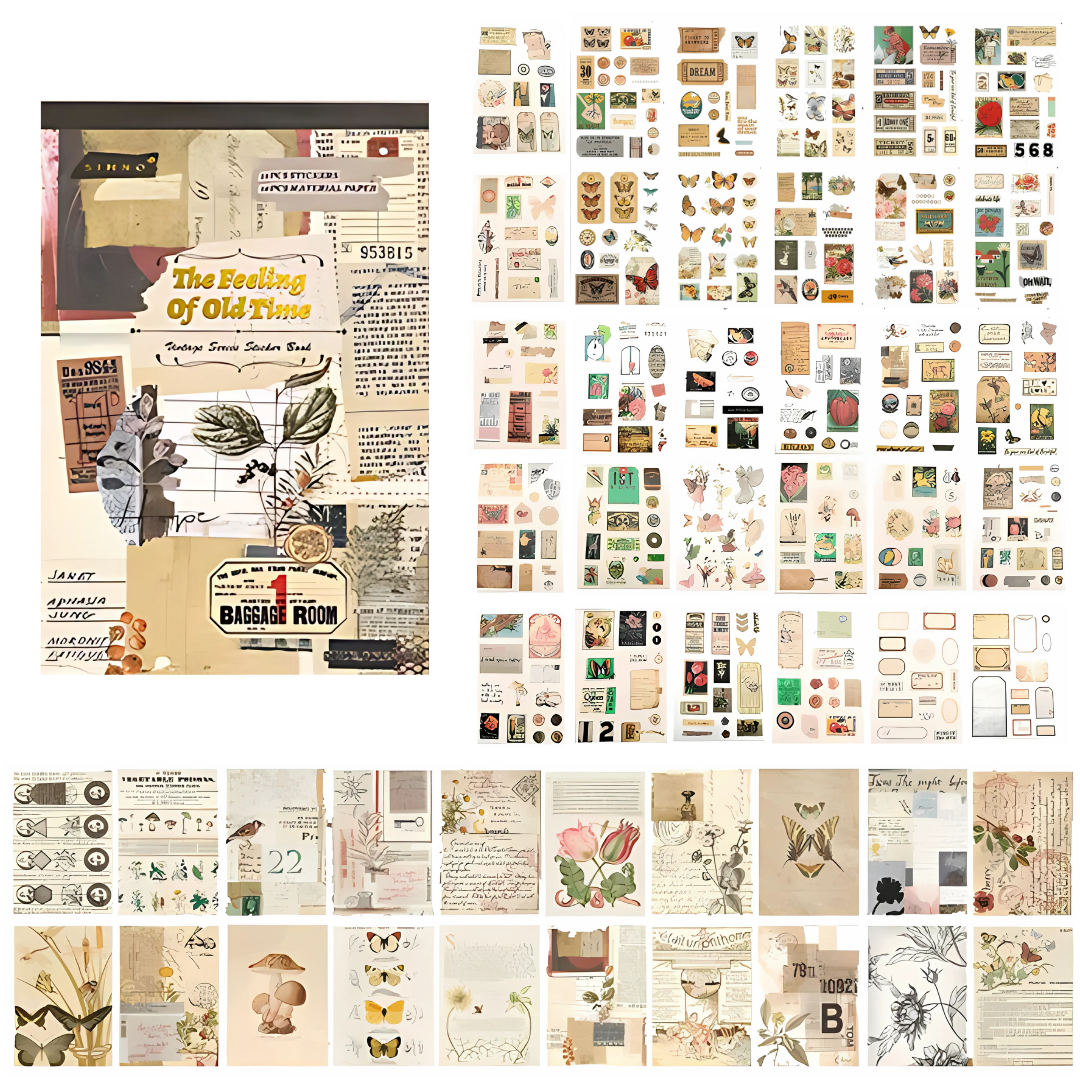 Journal Stickers Scrapbook Paper Kit