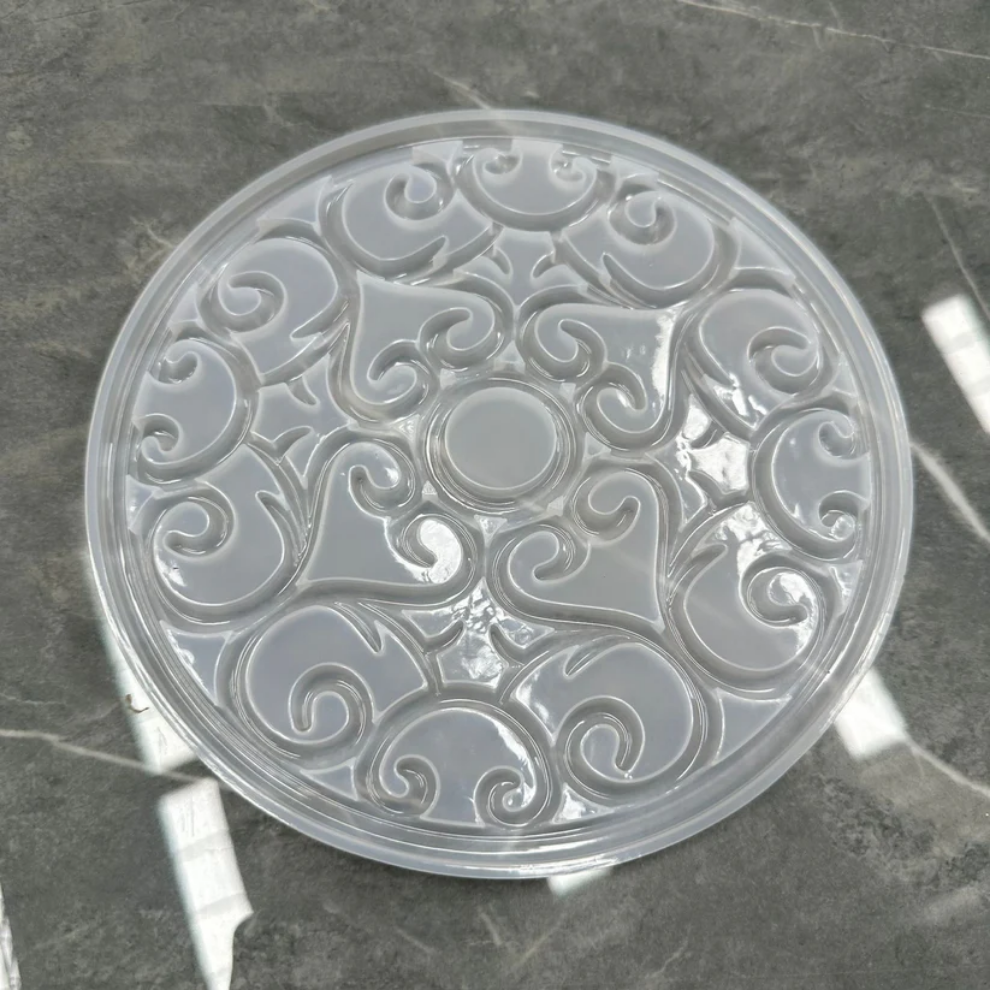 Silicone Mandala Flower Round Tray Mold