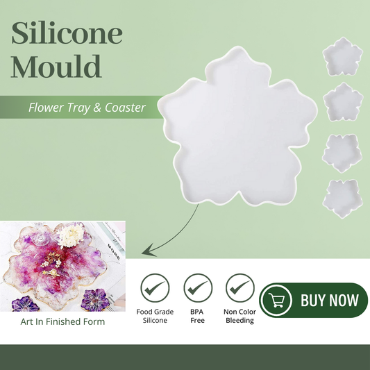 Flower Tray & Coaster Mould, Pack of 5