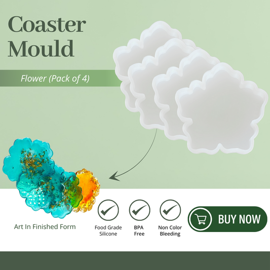 Flower Coaster Mould Pack of 4