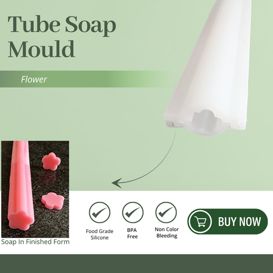 Silicone Long Tube Soap Mould - Flower Shape
