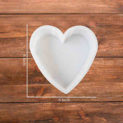 Silicone Deep Casting Resin Mould Heart Shape 6 inch