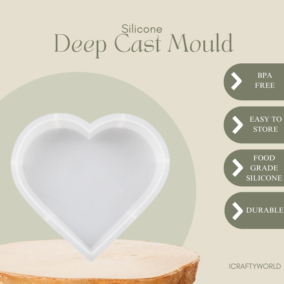 Deep Casting Resin Art Kit Heart Shape 8 inch