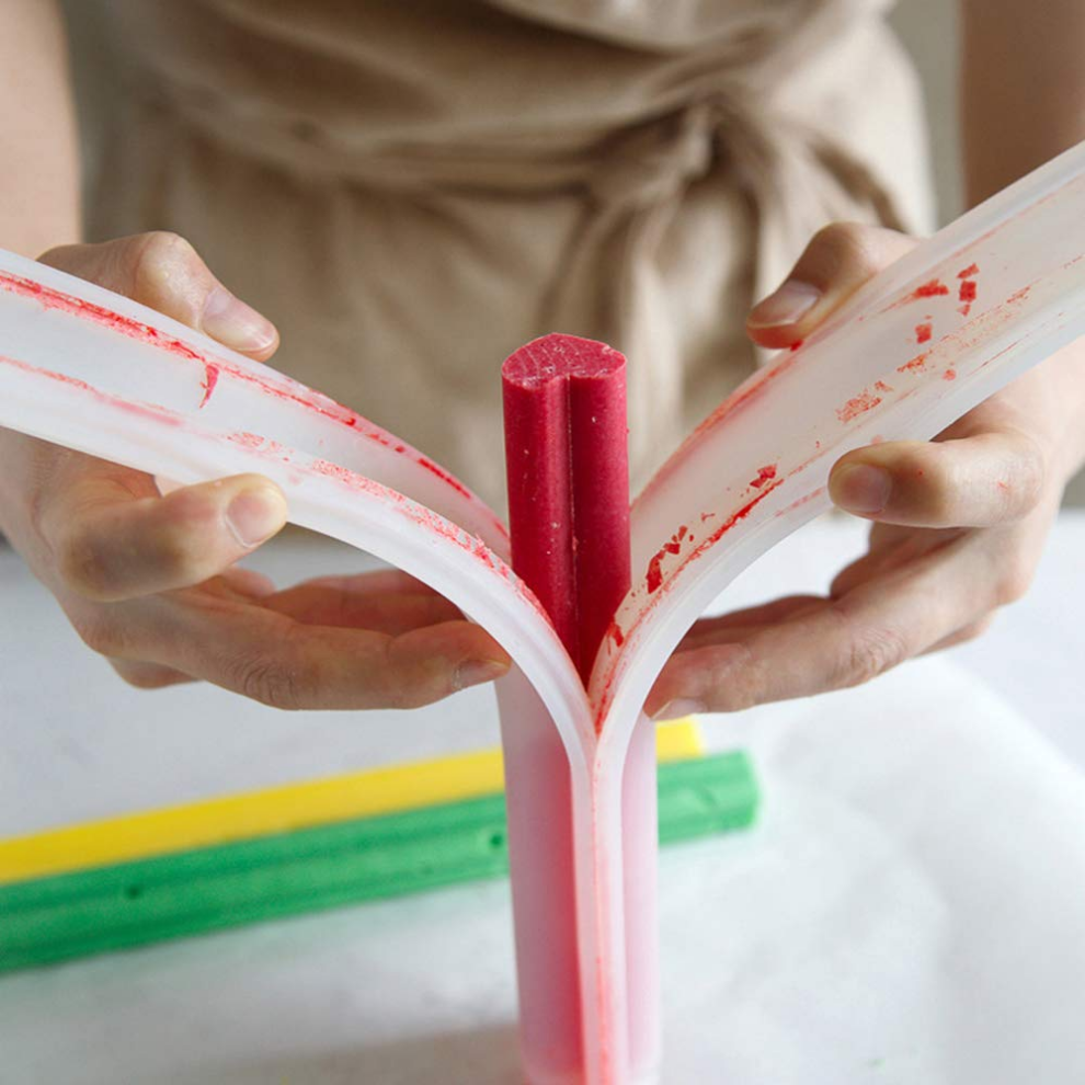 Silicone Long Tube Soap Mould - Heart Shape
