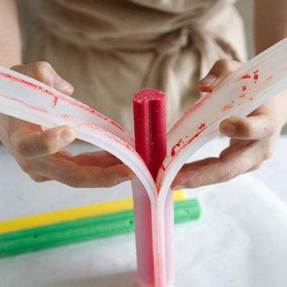 Silicone Long Tube Soap Mould - Heart Shape