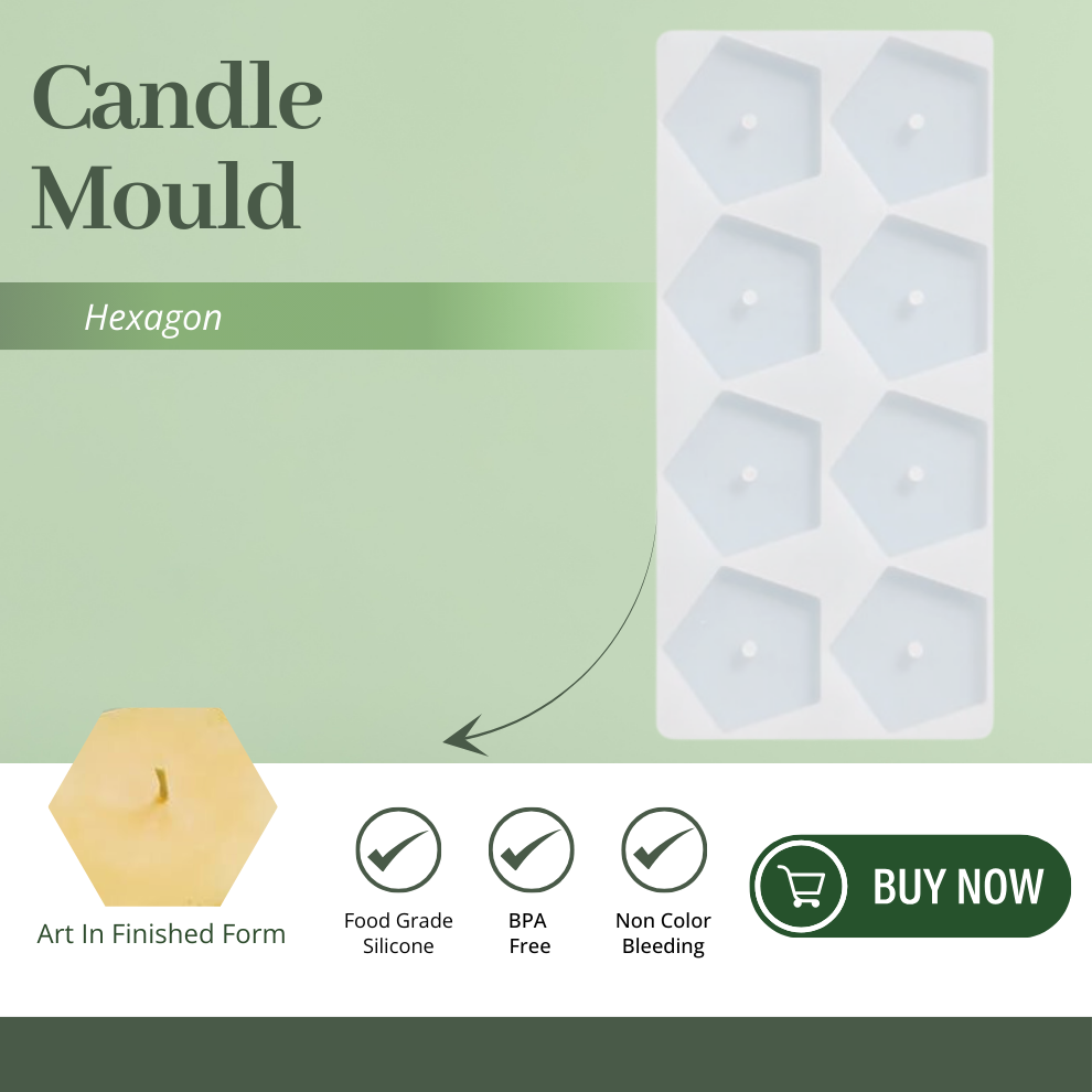 Geometric Silicone Candles Mould (Hexagon Shape Candle Mold)