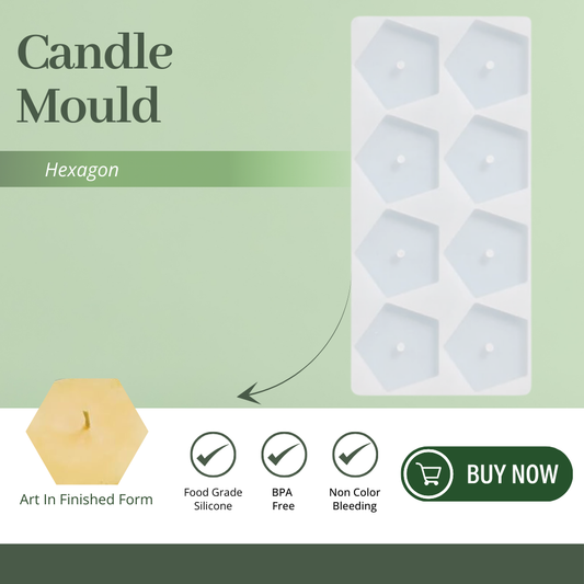 Geometric Silicone Candles Mould (Hexagon Shape Candle Mold)
