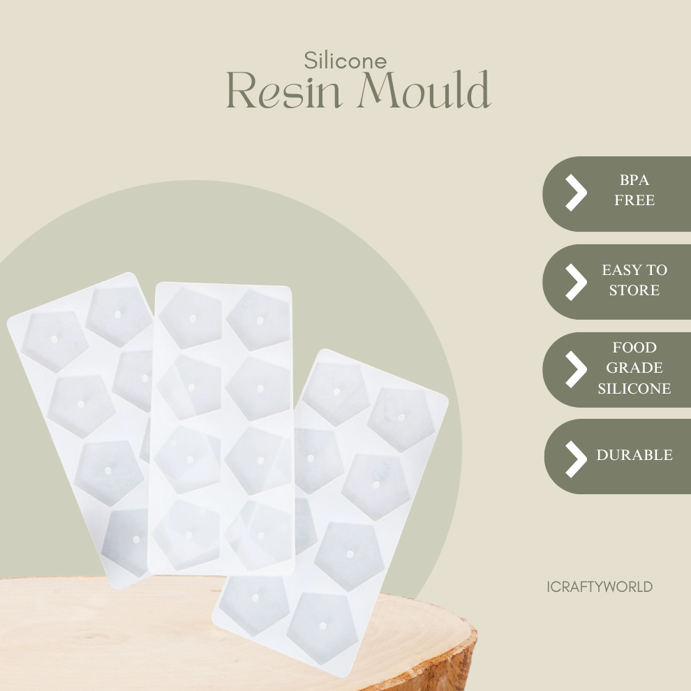 Geometric Silicone Candles Mould (Hexagon Shape Candle Mold)