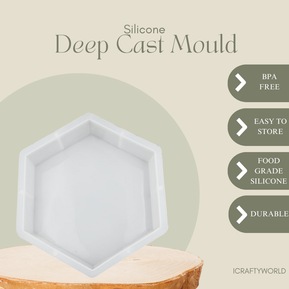 Deep Casting Resin Art Kit Hexagone Shape 8 Inch