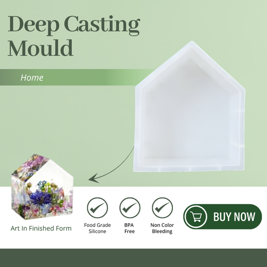 Deep Casting Resin Mould Home Shape 8 inch