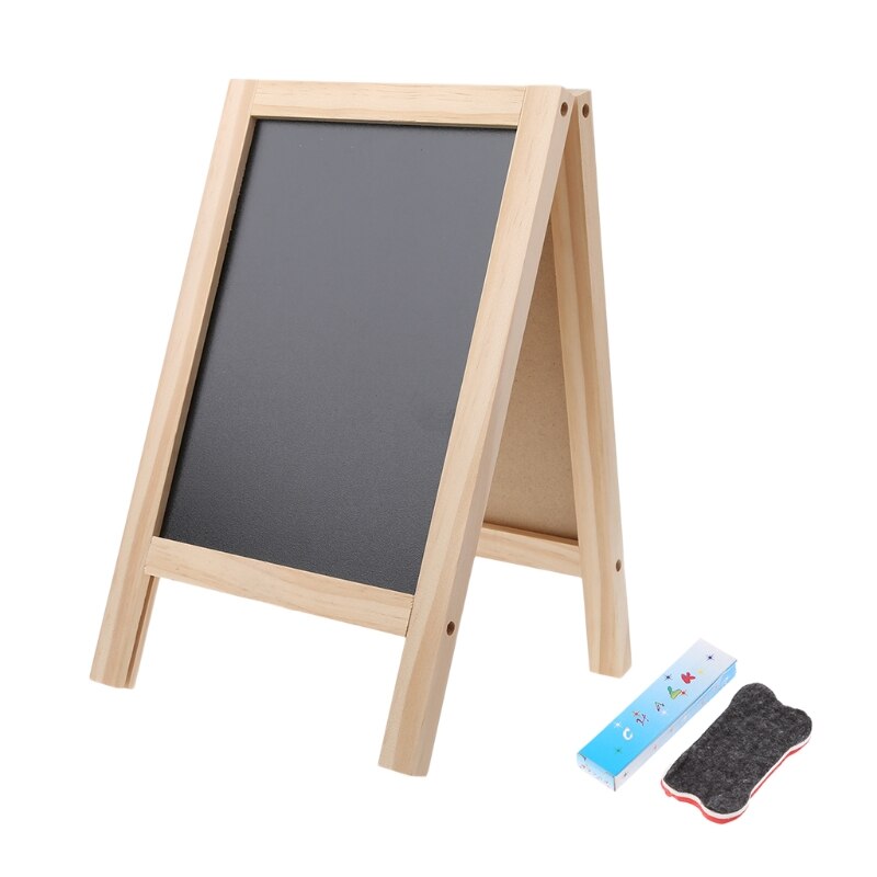 Mini Double Side Wooden Small Blackboard Whiteboard Easel